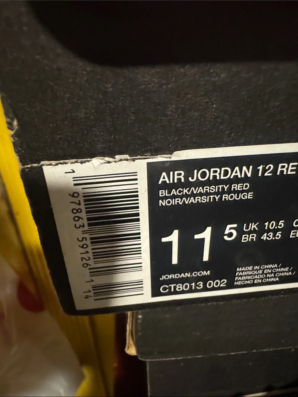 Jordan Men’s Low-Top Sneakers in Black and Red